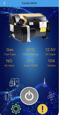 4KW Diesel + 1.8KW Electric Space Heater and Water Heater Combi Kit Bluetooth App Operation Silent Model 5000m Running