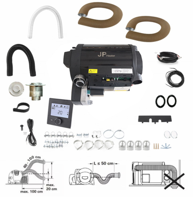 JP Combi Heater 6KW 12V Diesel Air and Water Motorhome RV Camper Heater Similar to Truma